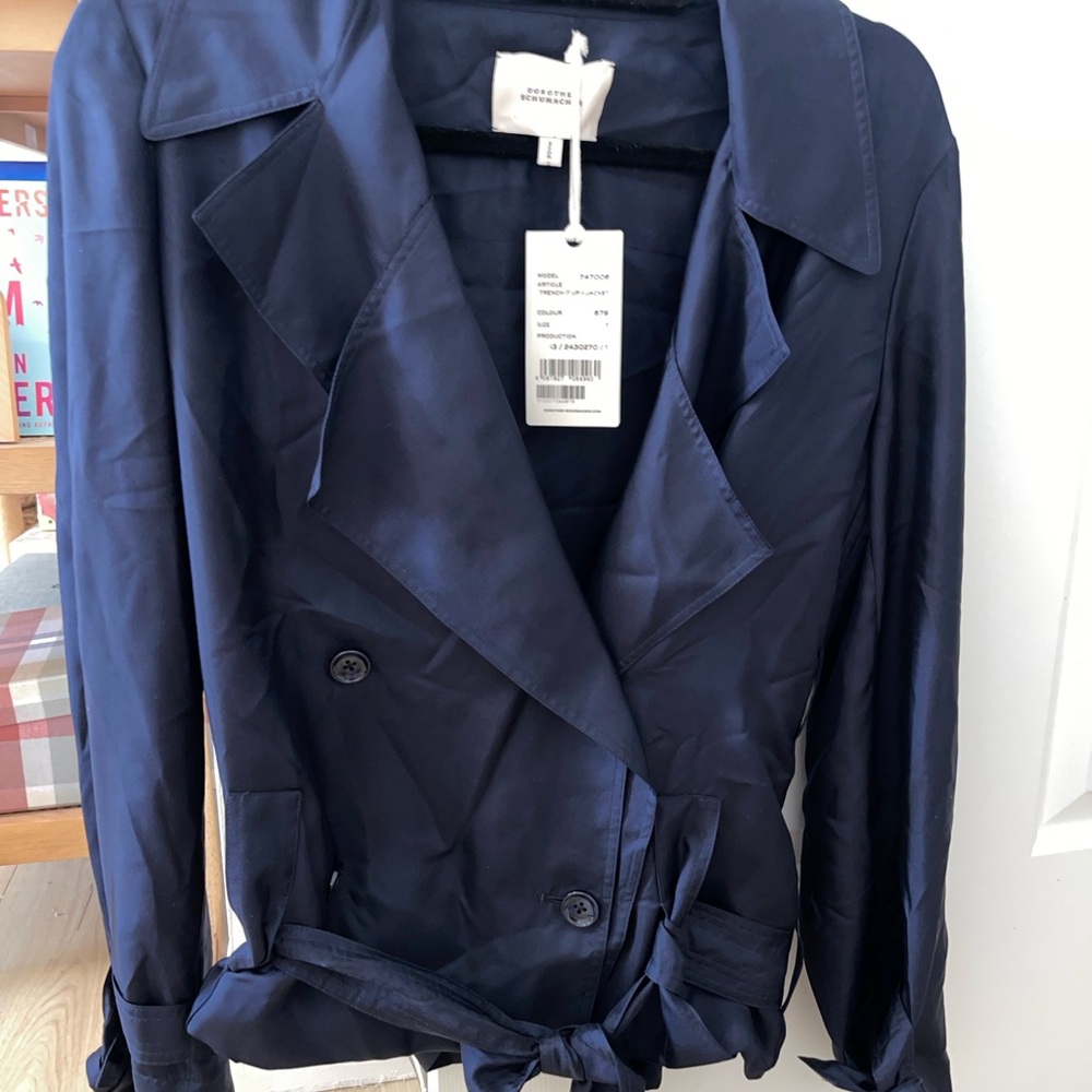 Dorothee Schumacher Navy Trench It Up Jacket